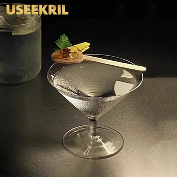 1-2-4 Kos Ustvarjalni Cocktail Kozarci, Skodelice Visoko-looking Glass Skodelice Navpično Vzorec Martini Kozarec Pokal Bar Opremo Doma