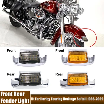 12LEDs motorno kolo, Spredaj & Zadaj Fender Nasvet LED Luči, ki so Primerni Za Harley Turno Dediščino Softail 1986-2009 Dekoracijo LED Nasvet Svetlobe