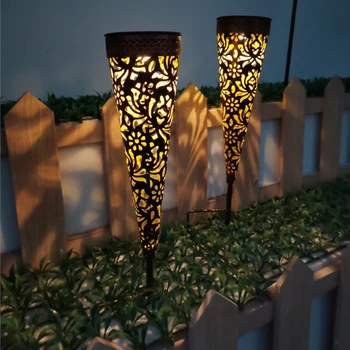 2 Kos Kovine Sončne Luči Vrt Za Zunaj na Vrtu Dekoracijo, LED Vrtne Luči Na Balkonu Cvet Škatle Travnik Pot