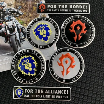 3D Aluminija World of Warcraft Zavezništvo Motocikel Nalepke Zavezništvo Drhal WOW Značko Avto Motorcorss Decals