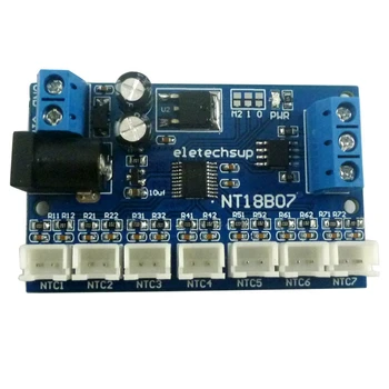 7 Kanala RS485 NTC Temperaturni Senzor za Merjenje MODBUS RTU Brezpapirnem Diktafon PLC NT18B07