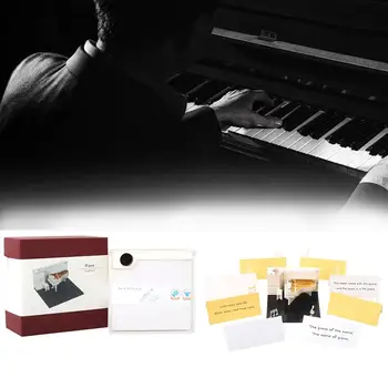 Beli Klavir Stereo Pad 3d Papir Model Natančna Izdelave Darilo Polje Kompleti Božič, Rojstni dan, Darila Za Odrasle B0m0