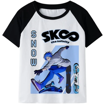 Japonski Anime SK8 Infinity Majica s kratkimi rokavi Moški Harajuku Kawaii Risanka Skateboard Fantje Grafični Tshirt Unisex Vrhovi T-shirt Moški 0