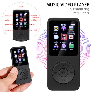 Mini MP3 Predvajalnik, Bluetooth, Združljivega E-knjige Šport, MP3, MP4 Predvajalnik, FM Radio Walkman Študent, Snemanje Pen Touch Kontrole