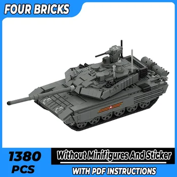 Moc zidarske Opeke Vojaške Model 1:35 T-90 Glavni Bojni Tank Tehnologije Modularnih Blokov, Darila, Božični Igrače DIY Določa Skupščina