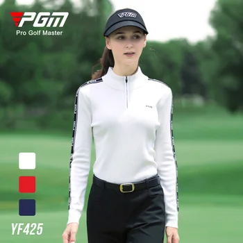 PGM Jeseni Golf Dame Jopiči Zadrgo Polo Majica Toplo Slim Vse-Tekmo Jersey Žensk Dolgo Sleeved Golf Jopica YF425