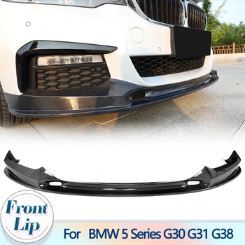 Sprednji Odbijač Lip Spojler za BMW Serije 5 G30 G31 G38 M-Sport 2017-2020 Ogljikovih Vlaken Avto Sprednji Odbijač za Ustnice Brado Zaščitnik FRP