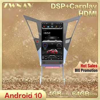 Tesa - Slog navpično Zaslon 4GB+64GB Android 10.0 avto multimedijski predvajalnik HYUNDAI SONATA 2010 -2014 radio stereo GPS vodja enote