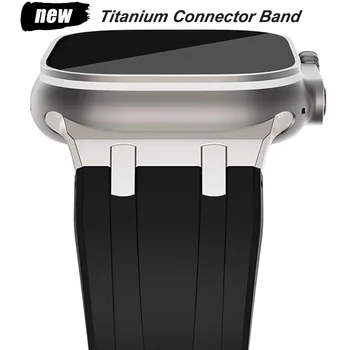 Titan Barvi Silikonski Trak za Apple Watch Ultra 2 Band 49 mm 45 mm 41mm 44 42mm Zapestnica za IWatch Serije Ultra 9 8 7 6 5 4 0