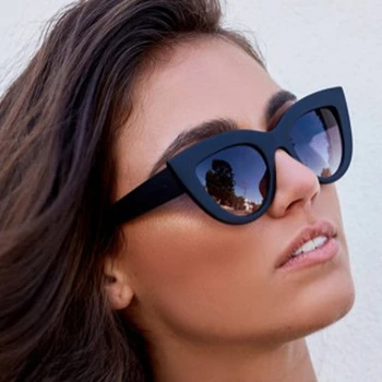 Vintage Mačka Oči Modna sončna Očala Ženska Luksuzni Črna Očala, sončna Očala za Žensko UV400 Očala Odtenki Gafas De Sol Mujer