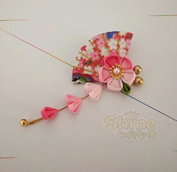 Novo Kimono Lolita Ostra Ženska Sakura Lase Lok Pribor Japonski kopalni plašč Headdress Lepe Ročno izdelane DIY Pokrivala 1