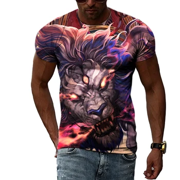 Poletje Fantazija, Animacija za Prosti čas Vzorec moška T-shirt Hip Hop 3D Tiskanja Osebnost Vratu Kratek Rokav Modna Oblačila 1