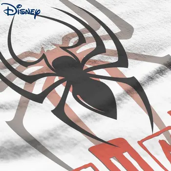 Smešno Disney Pajek Punk Spiderverse Spiderman T-Shirt za Moške Okrogle Ovratnik Bombažne Majice Kratek Rokav Tees Velika Velikost Oblačila 2