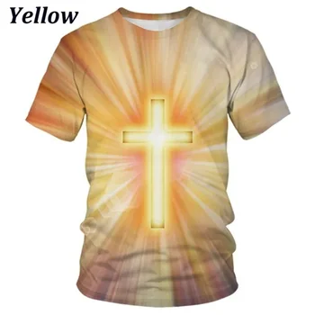 2023 New Cross Moda 3D Vitezov Templjarjev Kul T Shirt Za Moške, O Jezus, Ljubiti Vsakega Kristjana T-shirt Tees Vrhovi Ženske Oblačila 3