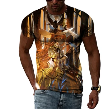Poletje Fantazija, Animacija za Prosti čas Vzorec moška T-shirt Hip Hop 3D Tiskanja Osebnost Vratu Kratek Rokav Modna Oblačila 3