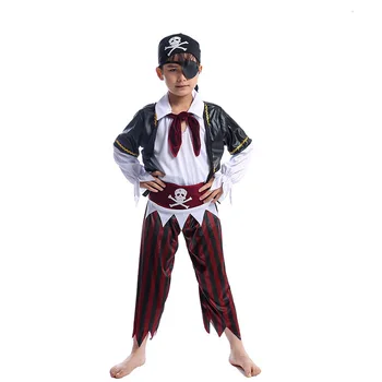 Otrok cosplay halloween obleko gor v papir papir otrok stranka oblačil trgovina na drobno pirate oblačenja otroke v new obleko 4
