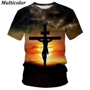 2023 New Cross Moda 3D Vitezov Templjarjev Kul T Shirt Za Moške, O Jezus, Ljubiti Vsakega Kristjana T-shirt Tees Vrhovi Ženske Oblačila 5