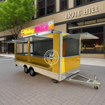 2024 Kitajska Vroče Prodajo Dobre Kakovosti Hrane Napovednik Za Sladoled Tovornjak Za hrano Vaflji Mobilna Kuhinja Hotdog BBQ Hrane Prikolice 5