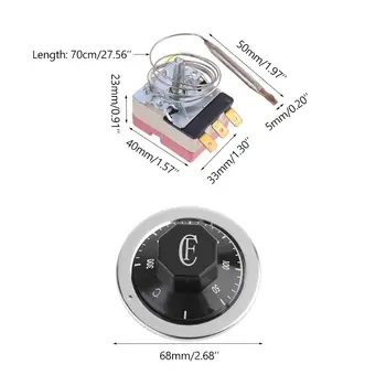 Mikro Termostat 16A 250V 50 do 300 Stopinj Temperaturni Regulator BREZ NC Opremljanja za Električna Pečica Trajne 5