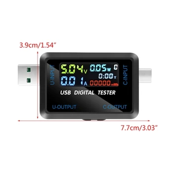 USB Digitalni LCD Zaslon Moč Detektor Test Current Tester Dropship 5